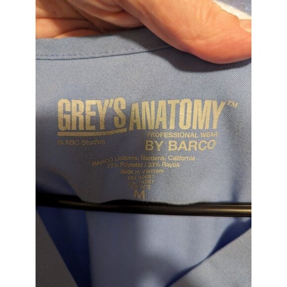 Grey's Anatomy By Barco Baby Blue Men's Size Medium Multi Pockets - Picture 2 of 11
